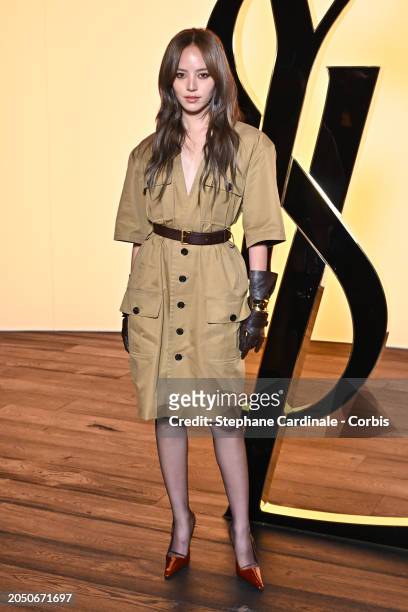 Nychaa attends the Saint Laurent Womenswear Fall/Winter 2024-2025 show as part of Paris Fashion Week on February 27, 2024 in Paris, France.