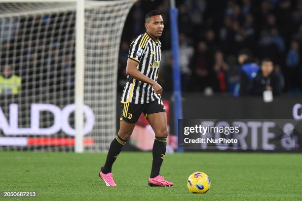 Alex Sandro of Juventus during the Serie A TIM match between SSC Napoli and Juventus FC at Stadio Diego Armando Maradona Naples Italy on 3 March 2024.