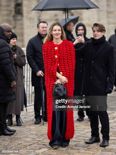 Natalia Vodianova attends the Loewe Womenswear Fall/Winter 2024-2025 show as part of Paris Fashion Week on March 01, 2024 in Paris, France.