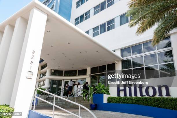 Miami Beach, Florida, Collins Avenue, Hilton Cabana Miami Beach entrance sign.
