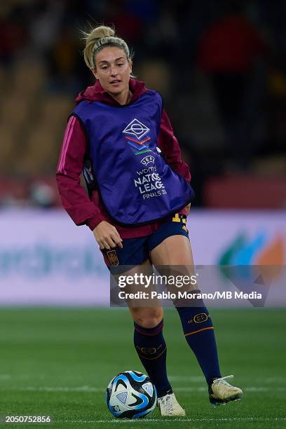 Alexia Putellas of Spain warming up prior the UEFA Nations League Final Match between Spain and France at Estadio La Cartuja on February 28, 2024 in...