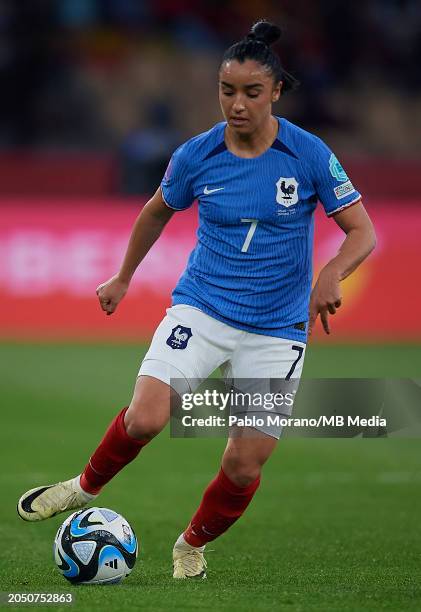 Sakina Karchaoui of France in action during the UEFA Nations League Final Match between Spain and France at Estadio La Cartuja on February 28, 2024...