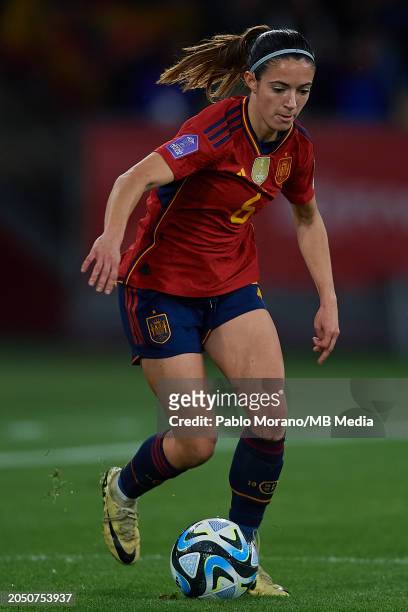 Aitana Bonmati of Spain in action during the UEFA Nations League Final Match between Spain and France at Estadio La Cartuja on February 28, 2024 in...