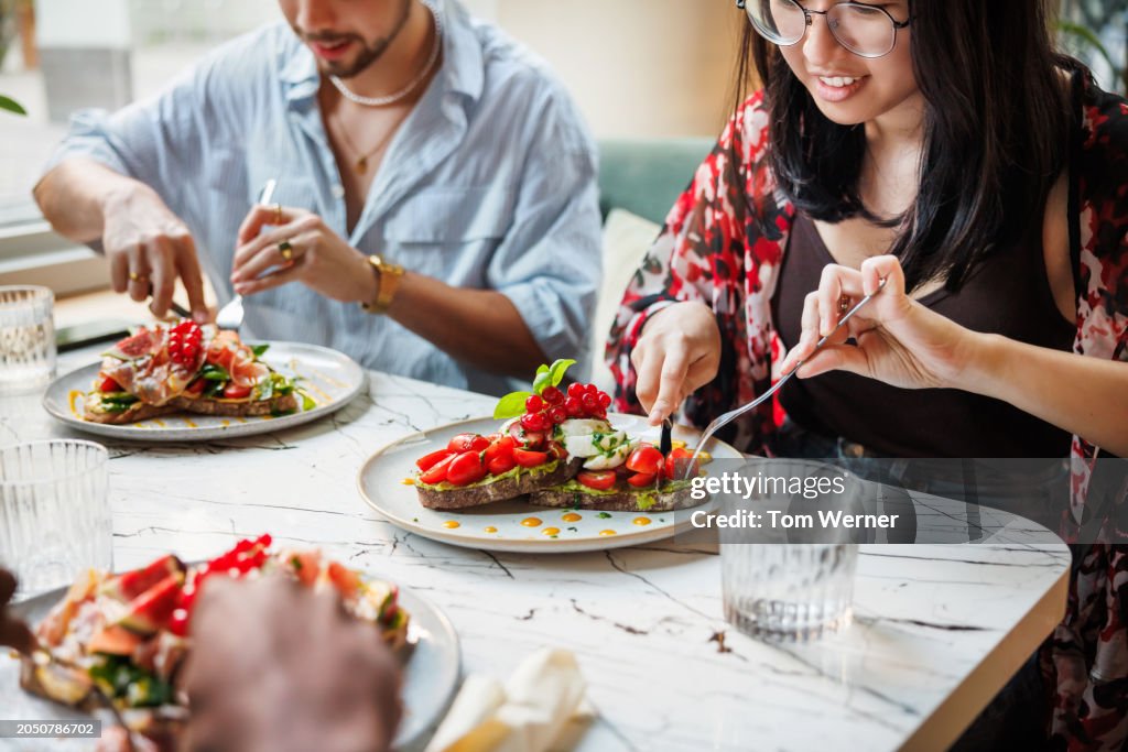Friends Enjoying a Gourmet Brunch