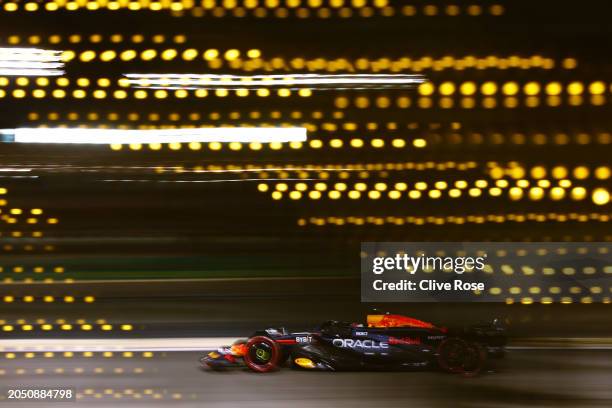 Max Verstappen of the Netherlands driving the Oracle Red Bull Racing RB20 on track during qualifying ahead of the F1 Grand Prix of Bahrain at Bahrain...