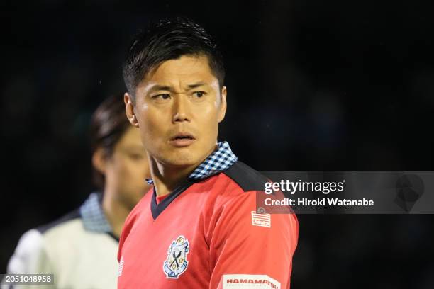 Eiji Kawashima of Jubilo Iwata looks on during the J.LEAGUE MEIJI YASUDA J1 2nd Sec. Math between Kawasaki Frontale and Júbilo Iwata at Uvance...