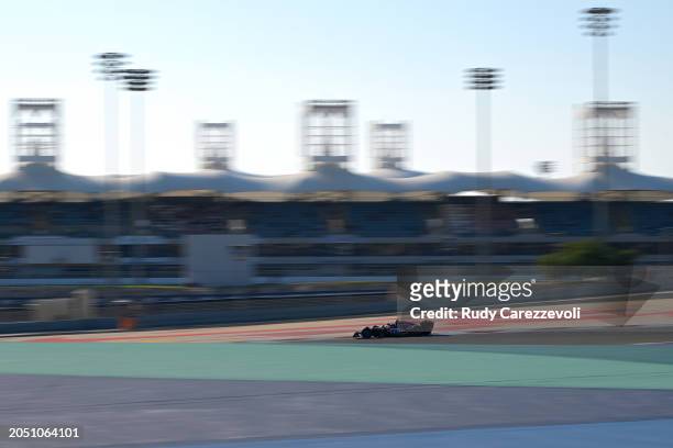 Pierre Gasly of France driving the Alpine F1 A524 Renault on track during final practice ahead of the F1 Grand Prix of Bahrain at Bahrain...