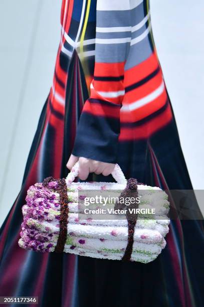 Model walks the runway during the Loewe Ready to Wear Fall/Winter 2024-2025 fashion show as part of the Paris Fashion Week on March 1, 2024 in Paris,...