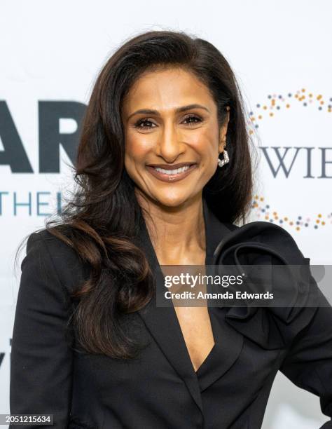 Actress Sarayu Blue attends the 7th Annual Women In Entertainment Summit at the Skirball Cultural Center on February 28, 2024 in Los Angeles,...