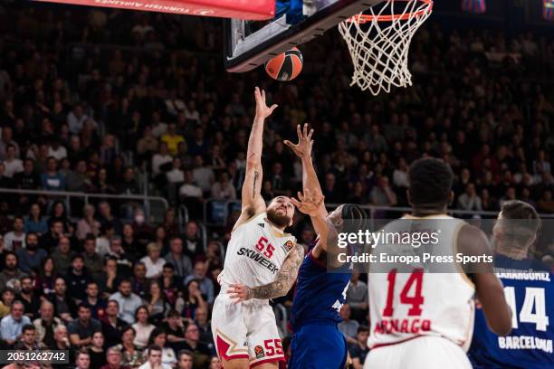 Mike James of AS Monaco in actionduring the Turkish Airlines EuroLeague Regular Season Round 27 match between FC Barcelona and AS Monaco at Palau...