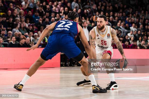 Mike James of AS Monaco in actionduring the Turkish Airlines EuroLeague Regular Season Round 27 match between FC Barcelona and AS Monaco at Palau...
