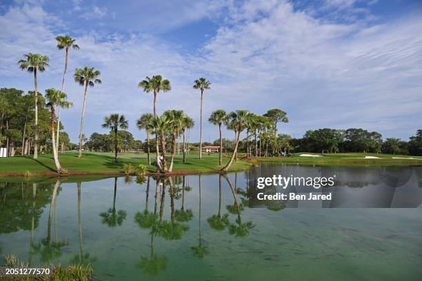 Scenic view of the course is seen during the continuation of the final round of Cognizant Classic in The Palm Beaches at PGA National Resort the...