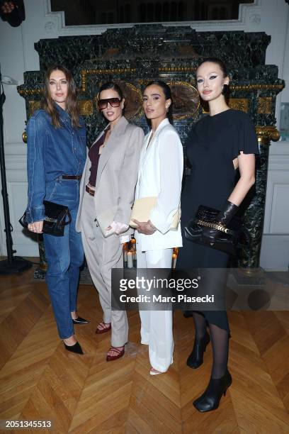 Maria Sharapova, Alessandra Ambrosio, Isabela Rangel Grutman and Kristina Romanova attend the Victoria Beckham Womenswear Fall/Winter 2024-2025 show...
