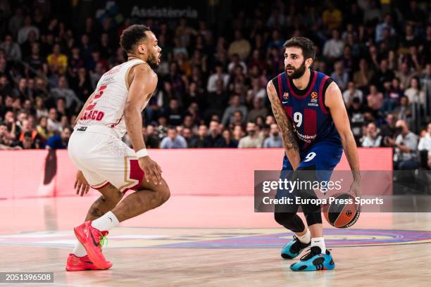 Ricky Rubio of Fc Barcelona in action during the Turkish Airlines EuroLeague, match played between FC Barcelona and AS Monaco at Palau Blaugrana on...