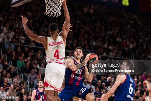 Nico Laprovittola of Fc Barcelona in action during the Turkish Airlines EuroLeague, match played between FC Barcelona and AS Monaco at Palau...