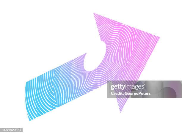 stockillustraties, clipart, cartoons en iconen met abstract arrow with ornate pattern - fast forward