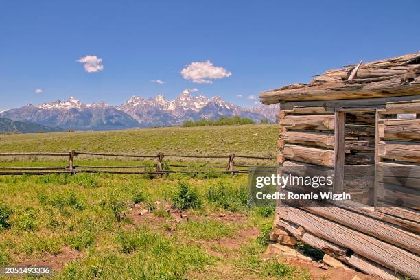 cabin overlooking tetons - river snake stock pictures, royalty-free photos & images