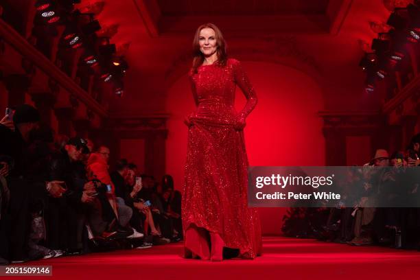 Marcia Cross walks the runway during the Vetements Womenswear Fall/Winter 2024-2025 show as part of Paris Fashion Week on March 01, 2024 in Paris,...