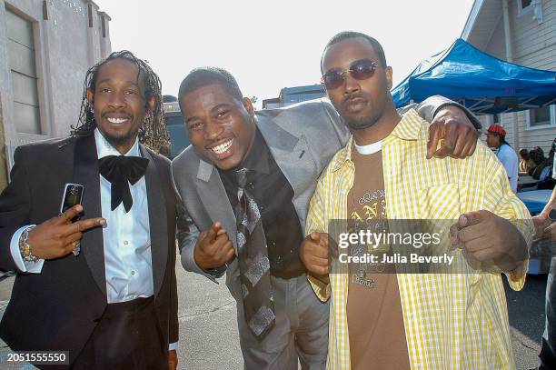 Big Gipp of Goodie Mob, rapper David Banner, & Paperchase on the set of UGK & OutKast's "Int'l Players Anthem " video shoot on May 16 in Los Angeles,...