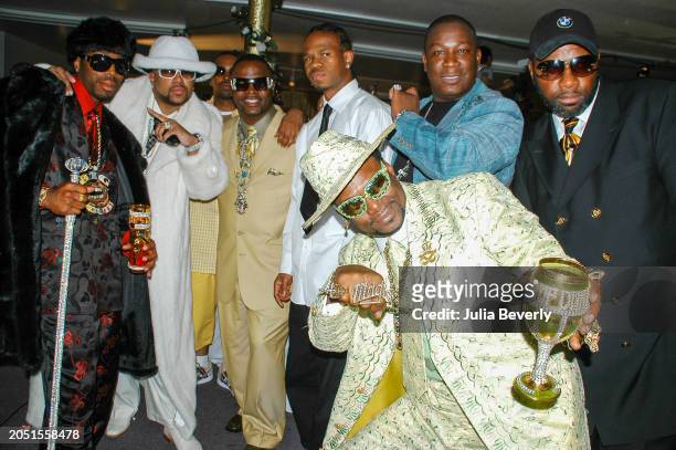 Chad "Pimp C Butler," Pimpin' Ken, Chamillionaire, & Don "Magic" Juan on the set of UGK & OutKast's "Int'l Players Anthem " video shoot on May 16 in...