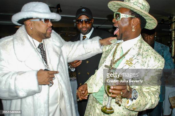 Chad "Pimp C" Butler & Don Magic Juan on the set of UGK & OutKast's "Int'l Players Anthem " video shoot on May 16 in Los Angeles, California.