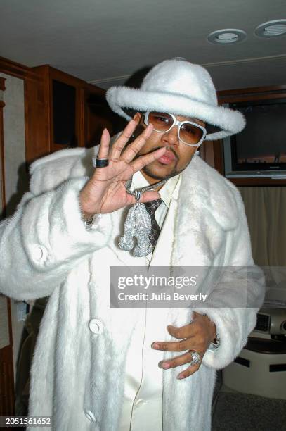 Chad "Pimp C" Butler on the set of UGK & OutKast's "Int'l Players Anthem " video shoot on May 16 in Los Angeles, California.