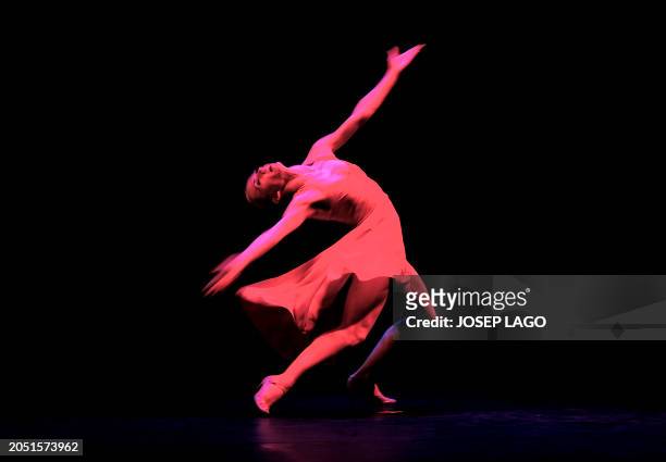An Argentinian Tango dancer of the Eleonora Cassano Company performs in Barcelona at the Coliseum theatre on October 26, 2010. The show named "Tango...