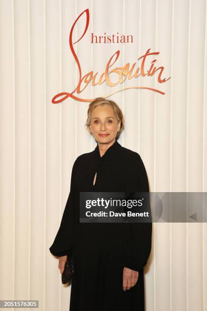 Dame Kristin Scott Thomas attends "The Loubi Show" by Christian Louboutin as part of Paris Fashion Week Womenswear Fall/Winter 2024-2025 on March 4,...