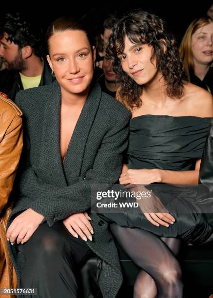 Adèle Exarchopoulos and Mica Arganaraz at Coperni Fall 2024 Ready-to-Wear Show as part of Paris Ready to Wear Fashion Week held at Studio 217 on...