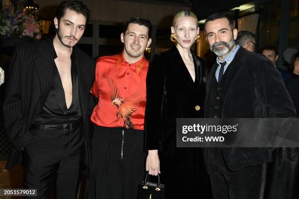 Hanan Besovic, Maggie Maurer, Daniel Roseberry and guest at the Neiman Marcus Award Ceremony as part of Paris Ready to Wear Fashion Week held at The...