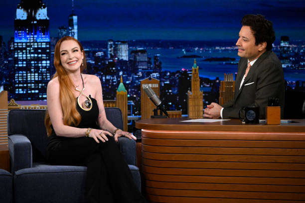 NY: NBC's "Tonight Show Starring Jimmy Fallon" with Julianne Moore, Lindsay Lohan, Comedian Joe List