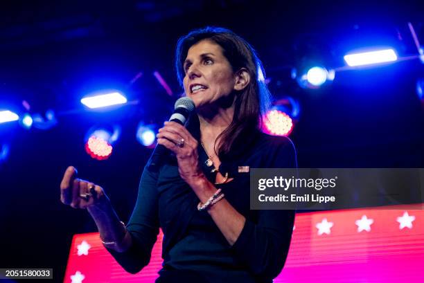 Republican presidential candidate, former U.N. Ambassador Nikki Haley speaks at a campaign rally on March 4, 2024 in Fort Worth, Texas. Haley won her...