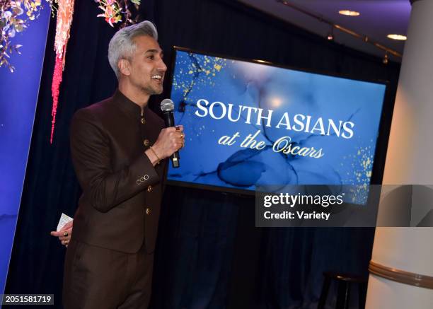 Tan France speaks onstage at the South Asians at the Oscars Pre-Party held at Paramount Pictures Studios on March 4, 2024 in Los Angeles, California.