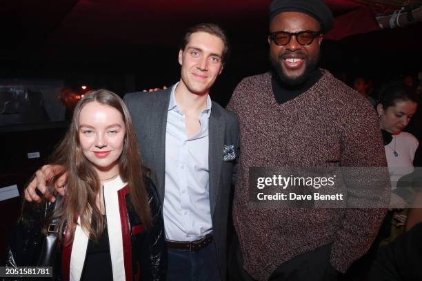 Princess Alexandra of Hanover, guest and Winston Duke attend "The Loubi Show" by Christian Louboutin as part of Paris Fashion Week Womenswear...