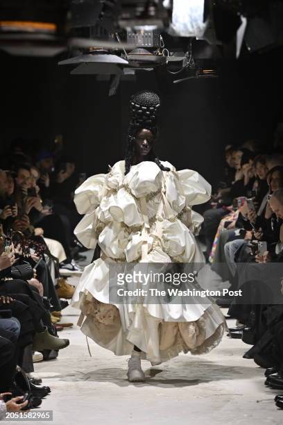 March 2 A model walks on the catwalk at the Comme des Garcons fashion show in Paris, France.