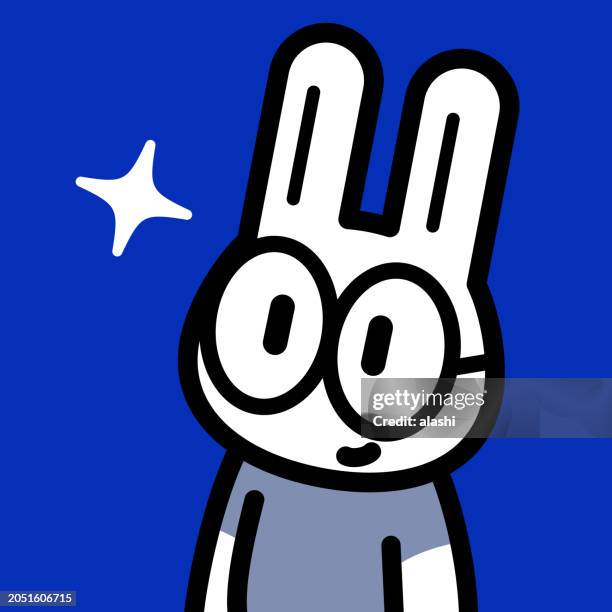 ein cooler hase mit brille und lächeln - wegsehen stock-grafiken, -clipart, -cartoons und -symbole