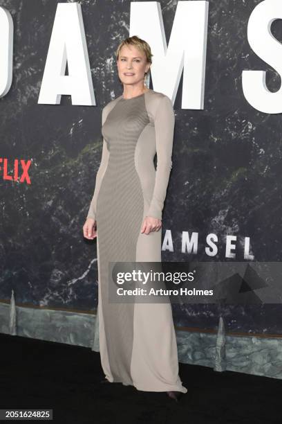 Robin Wright attends the Netflix's "Damsel" New York Premiere at Paris Theater on March 01, 2024 in New York City.