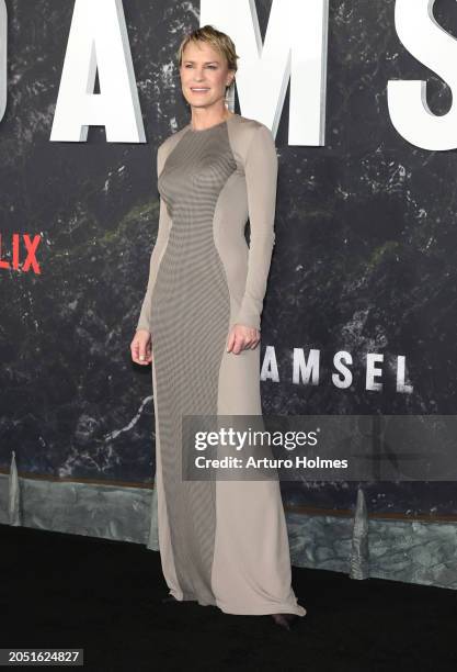 Robin Wright attends the Netflix's "Damsel" New York Premiere at Paris Theater on March 01, 2024 in New York City.