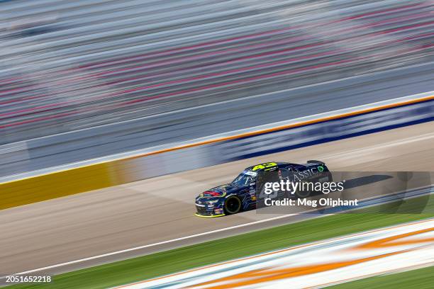 Ryan Ellis, driver of the Classic Collision Chevrolet, drives during practice for the NASCAR Xfinity Series The LiUNA! at Las Vegas Motor Speedway on...