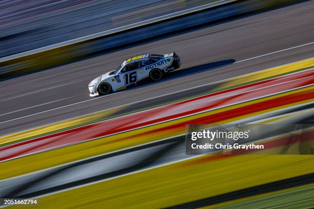 Allmendinger, driver of the Action Industries Chevrolet, drives during practice for the NASCAR Xfinity Series The LiUNA! at Las Vegas Motor Speedway...