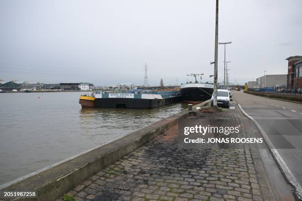 Fire damage pictured on the scene where multiple trucks were set on fire at the Straatsburgdok-Zuidkaai docks in the Antwerp harbor, Tuesday 05 March...