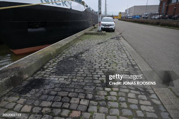 Fire damage pictured on the scene where multiple trucks were set on fire at the Straatsburgdok-Zuidkaai docks in the Antwerp harbor, Tuesday 05 March...