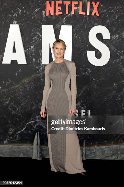 Robin Wright attends the Damsel World Premiere at The Plaza on March 01, 2024 in New York City.