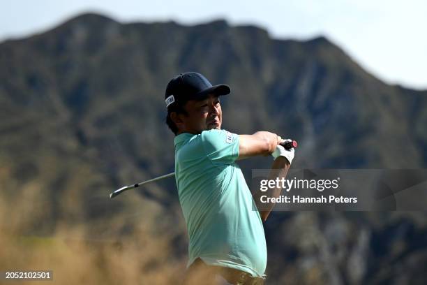 Kodai Ichihara of Japan tees off during day three of the 2024 New Zealand Golf Open at Millbrook Resort on March 02, 2024 in Queenstown, New Zealand.