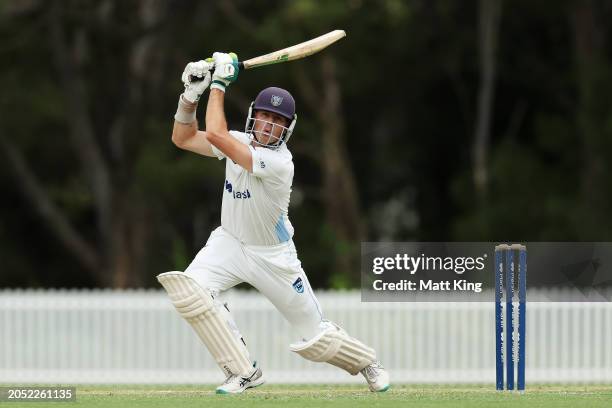 Daniel Hughes of New South Wales bats during the Sheffield Shield match between New South Wales and South Australia at Cricket Central, on March 02...