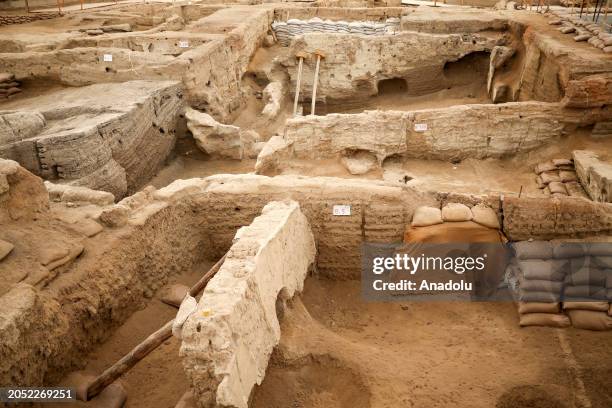 Excavation site is seen as a 8600-year-old bread is found at Catalhoyuk, one of the first urbanization models in the world, which included in the...