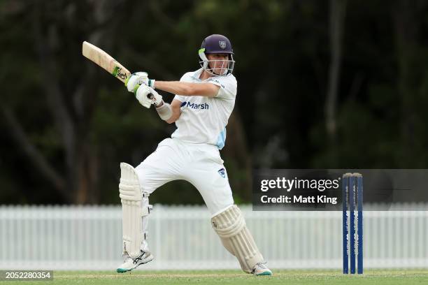 Daniel Hughes of New South Wales bats during the Sheffield Shield match between New South Wales and South Australia at Cricket Central, on March 02...