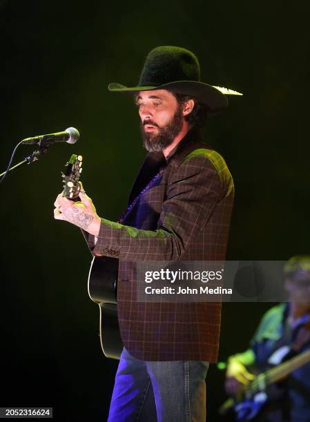 Ryan Bingham performs during the Extra Innings Festival at Tempe Beach & Arts Park on March 01, 2024 in Tempe, Arizona.