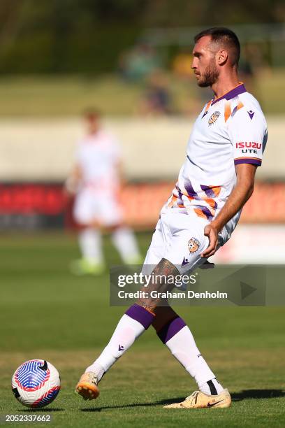 Aleksandar Šušnjar of the Glory passes during the A-League Men round 19 match between Western United and Perth Glory at Mars Stadium on March 02,...