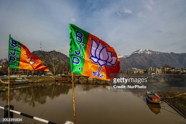 Thousands of Bhartiya Janata Party flags are being installed with tight security across Srinagar ahead of Prime Minister Narendra Modi's visit to...